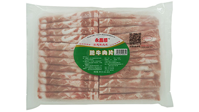 家庭装肥牛肉片透明包装